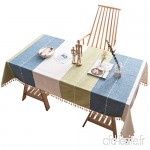 Jacquard Tassel Nappe  table rectangulaire  housse de table ronde  nappe de coton et lin  table à manger table basse coiffeuse taille : 140 × 200cm - B07PJ7679J
